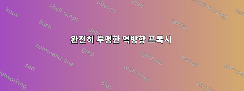 완전히 투명한 역방향 프록시