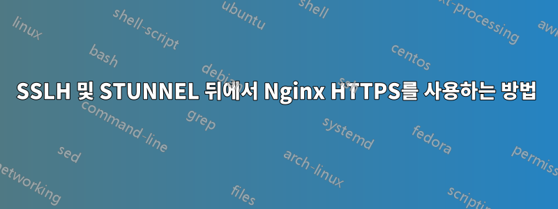 SSLH 및 STUNNEL 뒤에서 Nginx HTTPS를 사용하는 방법