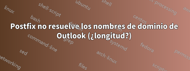 Postfix no resuelve los nombres de dominio de Outlook (¿longitud?)