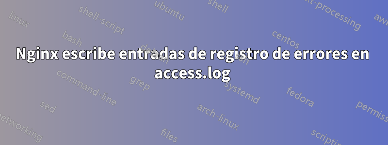 Nginx escribe entradas de registro de errores en access.log