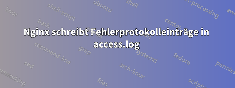 Nginx schreibt Fehlerprotokolleinträge in access.log