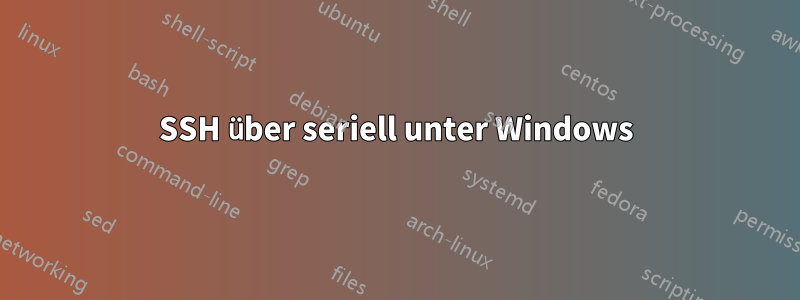 SSH über seriell unter Windows