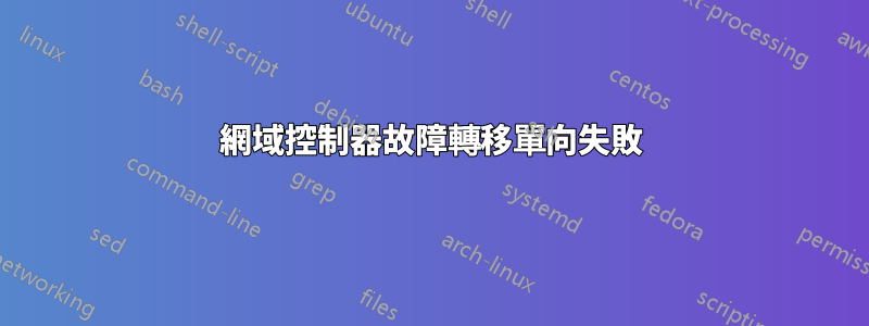 網域控制器故障轉移單向失敗