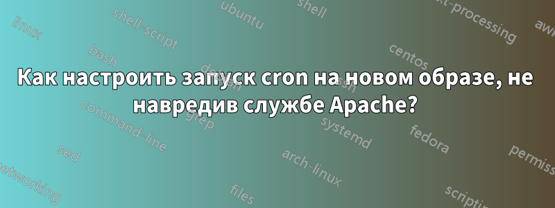 Как настроить запуск cron на новом образе, не навредив службе Apache?