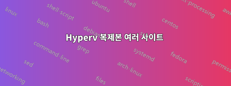 Hyperv 복제본 여러 사이트