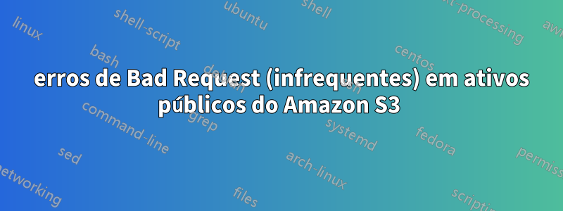 400 erros de Bad Request (infrequentes) em ativos públicos do Amazon S3