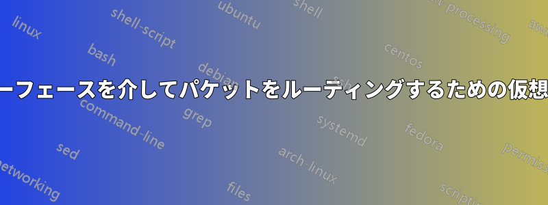 特定のインターフェースを介してパケットをルーティングするための仮想IPを作成する