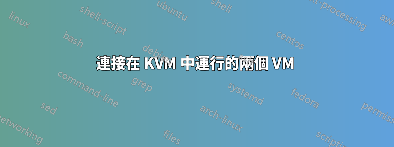 連接在 KVM 中運行的兩個 VM