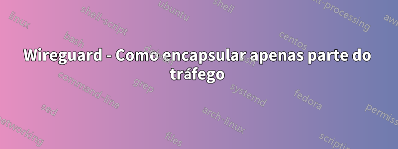 Wireguard - Como encapsular apenas parte do tráfego