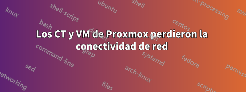 Los CT y VM de Proxmox perdieron la conectividad de red