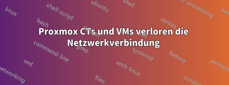 Proxmox CTs und VMs verloren die Netzwerkverbindung