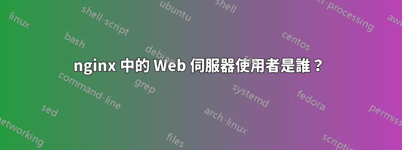 nginx 中的 Web 伺服器使用者是誰？