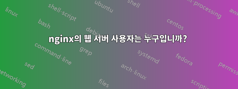 nginx의 웹 서버 사용자는 누구입니까?