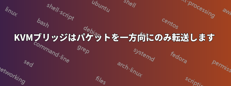 KVMブリッジはパケットを一方向にのみ転送します