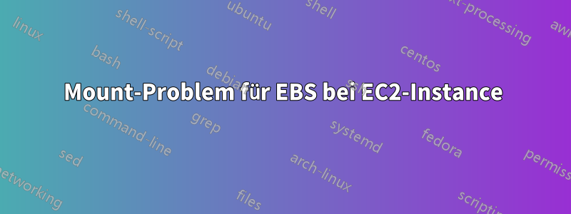 Mount-Problem für EBS bei EC2-Instance