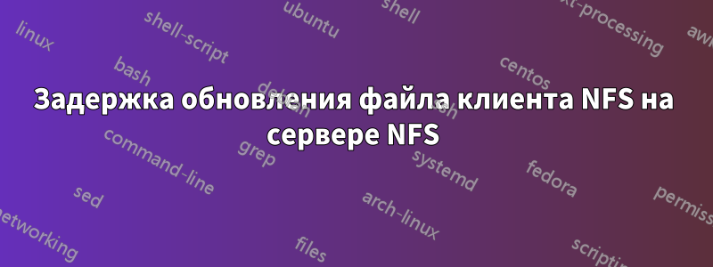 Задержка обновления файла клиента NFS на сервере NFS
