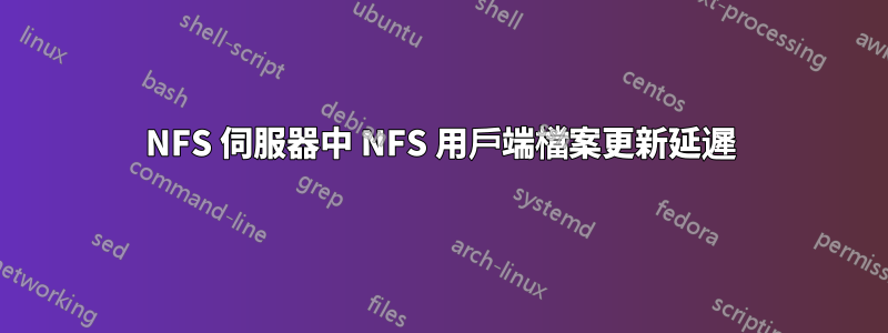 NFS 伺服器中 NFS 用戶端檔案更新延遲