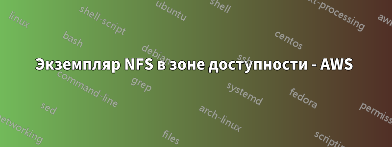 Экземпляр NFS в зоне доступности - AWS