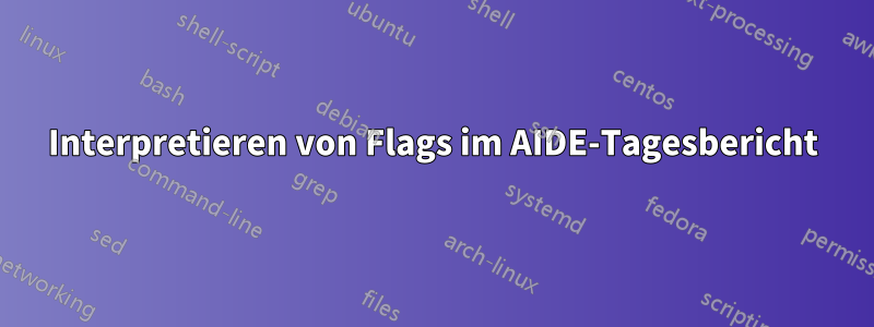 Interpretieren von Flags im AIDE-Tagesbericht