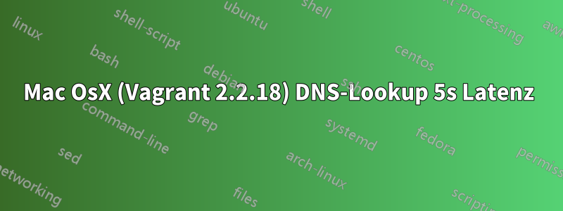 Mac OsX (Vagrant 2.2.18) DNS-Lookup 5s Latenz