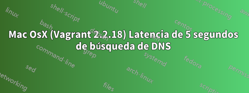 Mac OsX (Vagrant 2.2.18) Latencia de 5 segundos de búsqueda de DNS