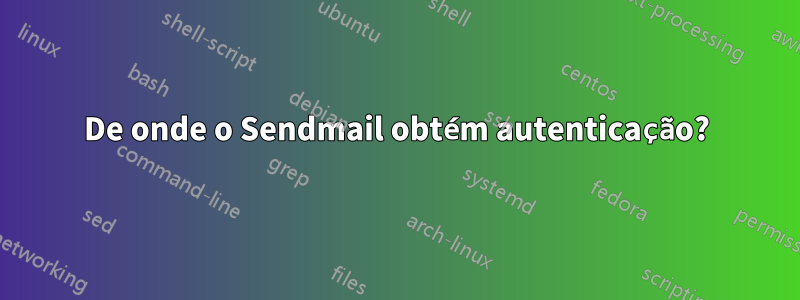 De onde o Sendmail obtém autenticação?