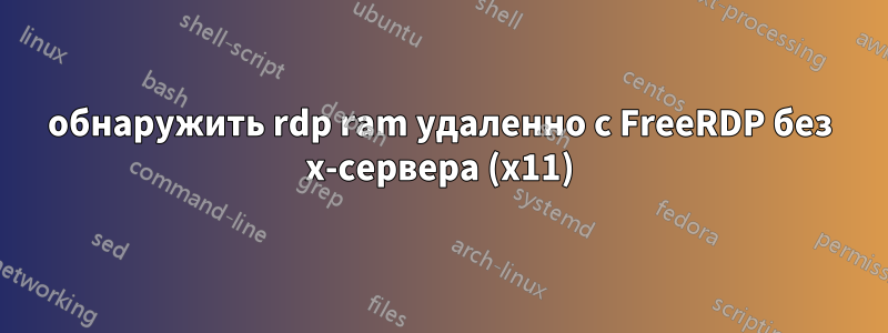 обнаружить rdp ram удаленно с FreeRDP без x-сервера (x11)