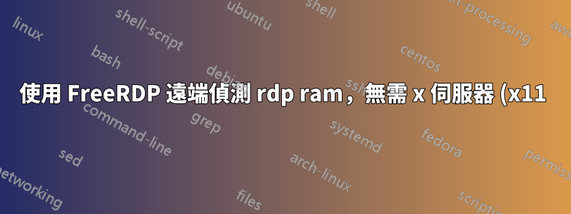 使用 FreeRDP 遠端偵測 rdp ram,無需 x 伺服器 (x11)