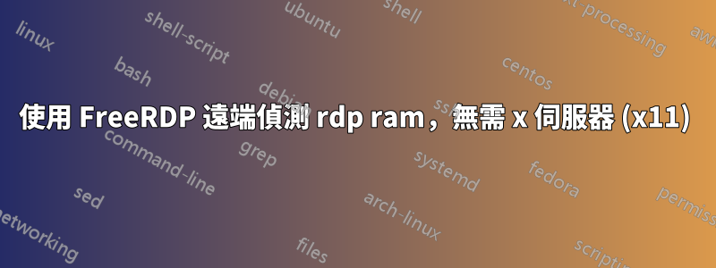 使用 FreeRDP 遠端偵測 rdp ram，無需 x 伺服器 (x11)