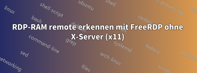 RDP-RAM remote erkennen mit FreeRDP ohne X-Server (x11)