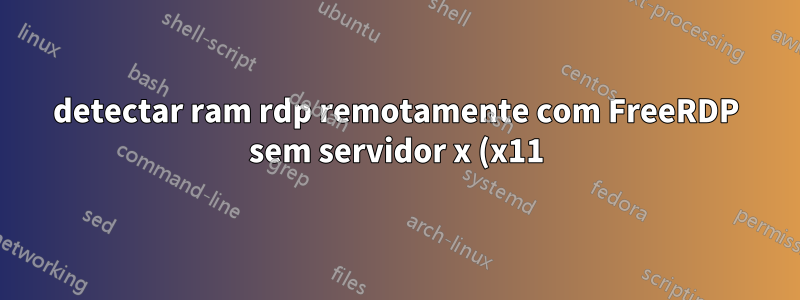detectar ram rdp remotamente com FreeRDP sem servidor x (x11)