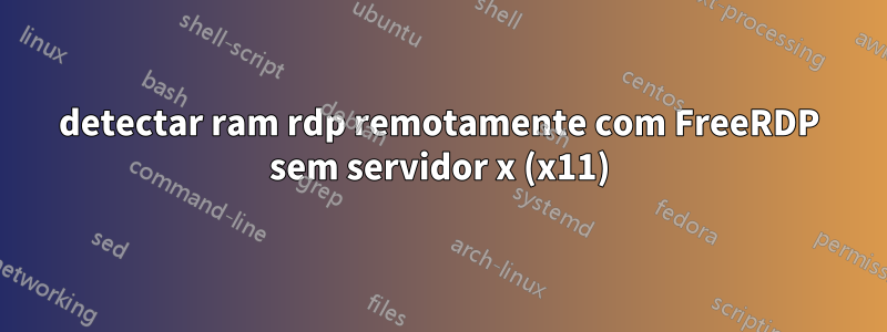 detectar ram rdp remotamente com FreeRDP sem servidor x (x11)