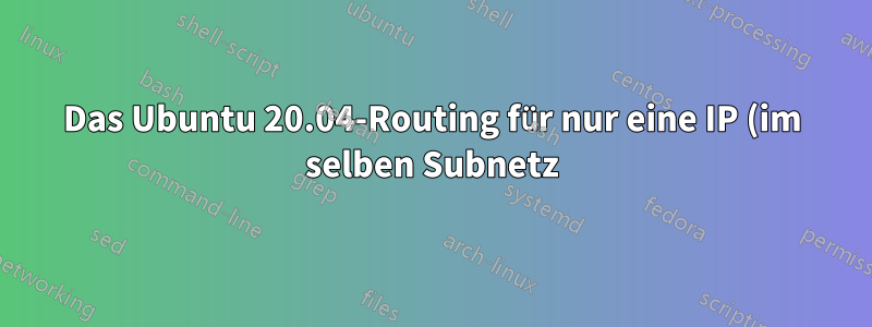 Das Ubuntu 20.04-Routing für nur eine IP (im selben Subnetz) endet mit „dev lo“ statt mit „dev eth0“, der Kubernetes-Workerknoten kann keine Verbindung zum Masterknoten herstellen