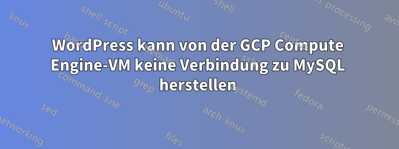 WordPress kann von der GCP Compute Engine-VM keine Verbindung zu MySQL herstellen