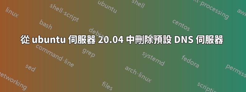 從 ubuntu 伺服器 20.04 中刪除預設 DNS 伺服器