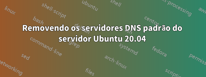 Removendo os servidores DNS padrão do servidor Ubuntu 20.04