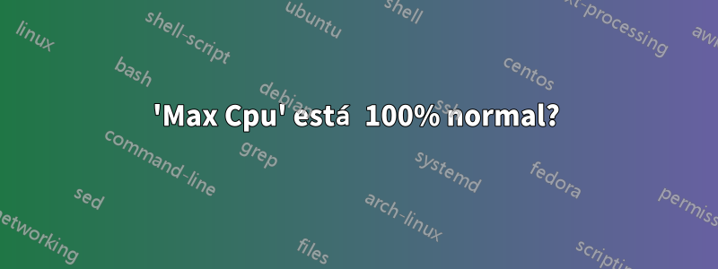 'Max Cpu' está 100% normal?