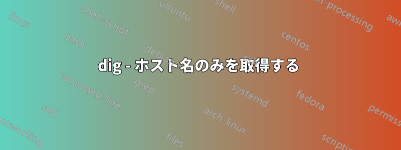 dig - ホスト名のみを取得する