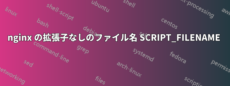 nginx の拡張子なしのファイル名 SCRIPT_FILENAME