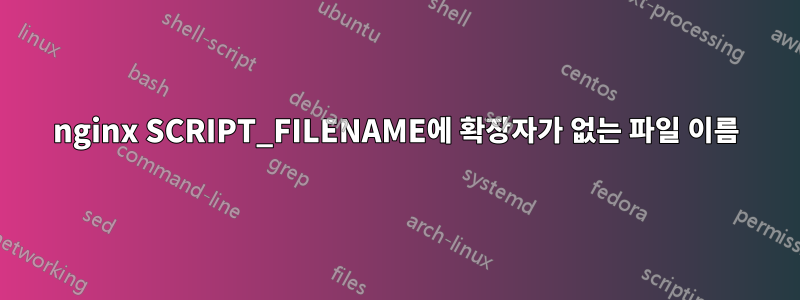 nginx SCRIPT_FILENAME에 확장자가 없는 파일 이름