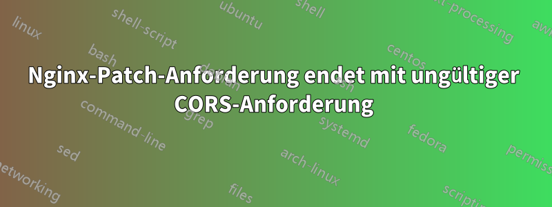 Nginx-Patch-Anforderung endet mit ungültiger CORS-Anforderung