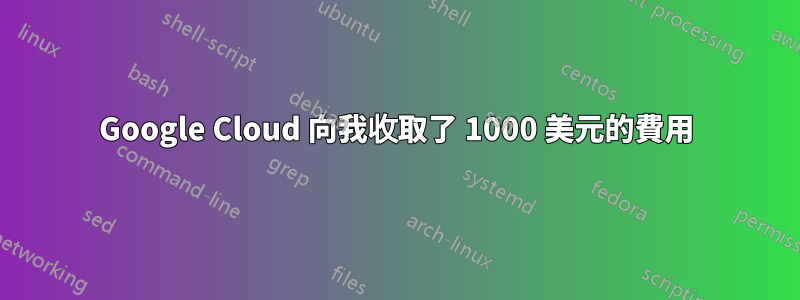 Google Cloud 向我收取了 1000 美元的費用