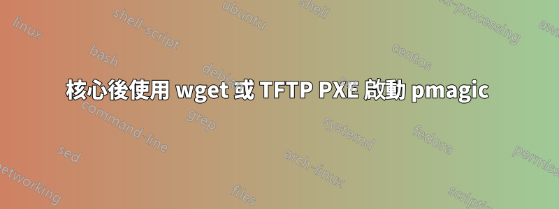 核心後使用 wget 或 TFTP PXE 啟動 pmagic