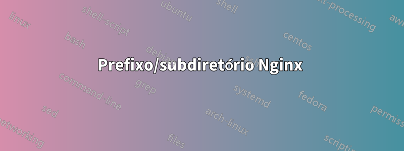 Prefixo/subdiretório Nginx