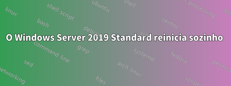 O Windows Server 2019 Standard reinicia sozinho