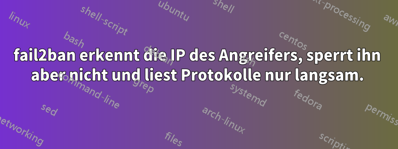 fail2ban erkennt die IP des Angreifers, sperrt ihn aber nicht und liest Protokolle nur langsam.