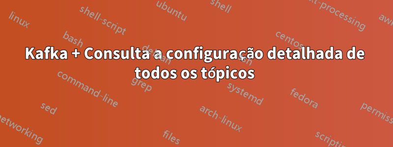 Kafka + Consulta a configuração detalhada de todos os tópicos