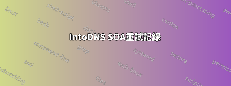 IntoDNS SOA重試記錄