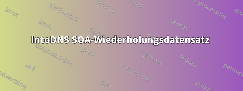 IntoDNS SOA-Wiederholungsdatensatz