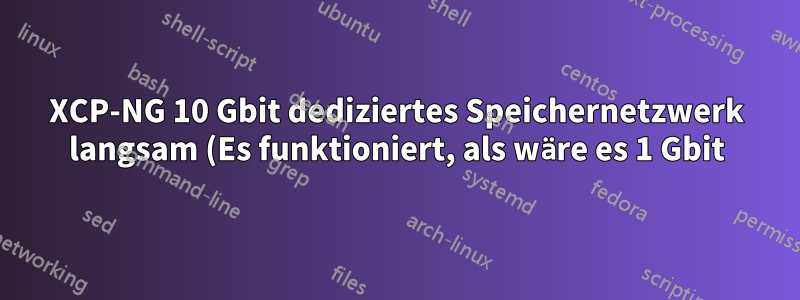 XCP-NG 10 Gbit dediziertes Speichernetzwerk langsam (Es funktioniert, als wäre es 1 Gbit)